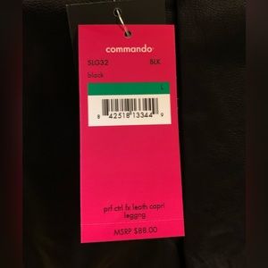 NWT Commando Faux Leather Capri Leggings